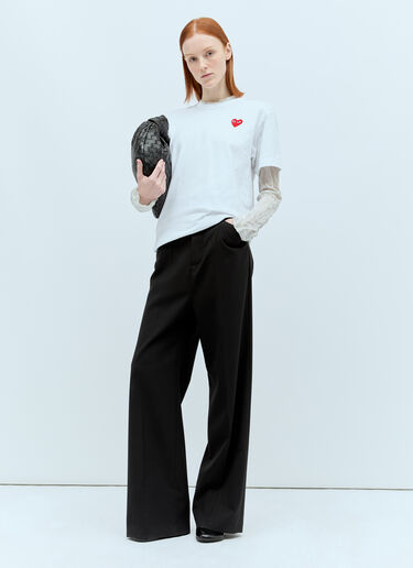 Comme Des Garçons PLAY 徽标贴饰 T 恤 白色 cpl0355012