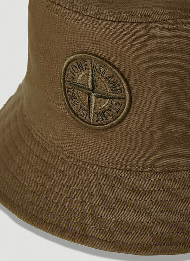 Stone Island Logo Patch Bucket Hat Green sto0152096