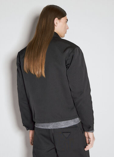 Padded Silk And Cotton Jacket Prada Padded Silk And Cotton Jacket Black pra0155004