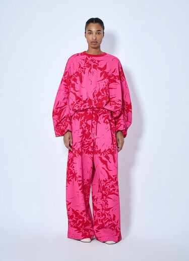 LN-CC® - Dries Van Noten: Draped Sweatshirt - Pink Dries Van Noten Draped Sweatshirt Pink dvn0264014