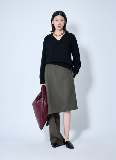 Bottega Veneta Ribbed Cotton Sweater Black bov0260004
