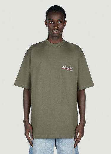 Balenciaga 徽标印花 T 恤 卡其色 bal0151023
