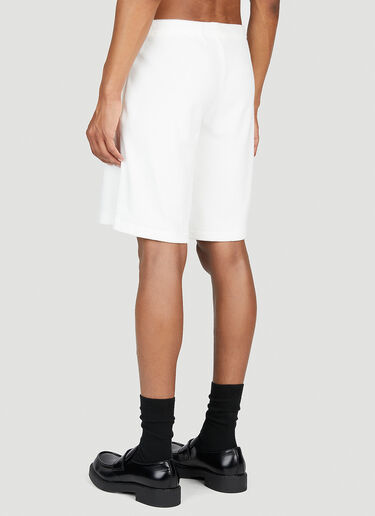 Prada Triangle Plaque Terry Shorts White pra0153006