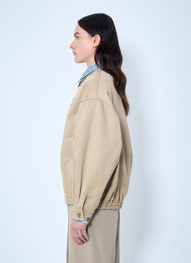 Miu Miu Gabardine Jacket With Contrast trims White miu0260005