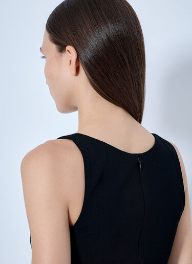 LN-CC® - Jacquemus: La Regata Draped Midi Dress - Black Jacquemus La Regata Draped Midi Dress Black jac0266017