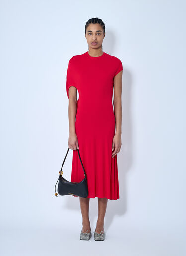 Jacquemus La Robe Salerno Midi Dress Red jac0260004
