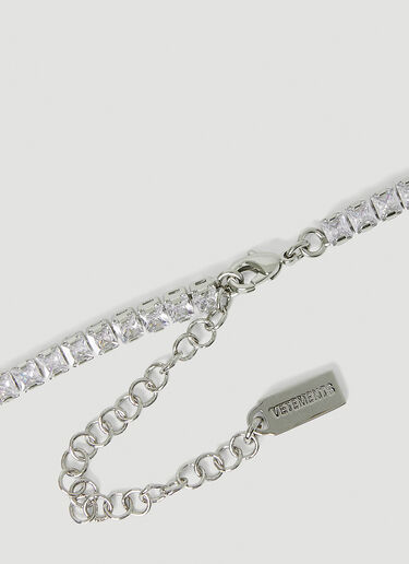 Vetements クリスタル ハート ネックレス ブラック vet0154022