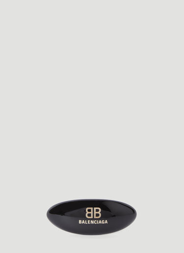 Balenciaga Logo Applique Hair Clip Black bal0255087