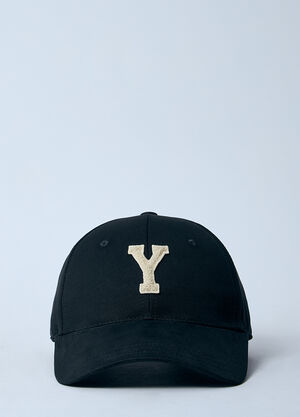Saint Laurent Logo Motif Baseball Cap Black sla0362001