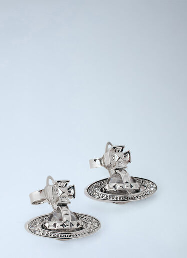 LN-CC® - Vivienne Westwood: Pina Bas Relief Earrings - Silver Vivienne Westwood Pina Bas Relief Earrings Silver vvw0366039