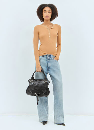Chloé 中号 Marcie 单肩包  黑色 chl0257024