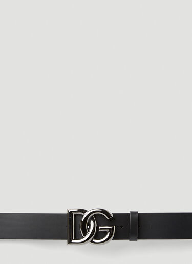 Dolce & Gabbana 徽标铭牌腰带 黑色 dol0147069