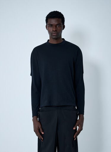 Layered Knit T-Shirt J.L-A.L Layered Knit T-Shirt Black jla0162006