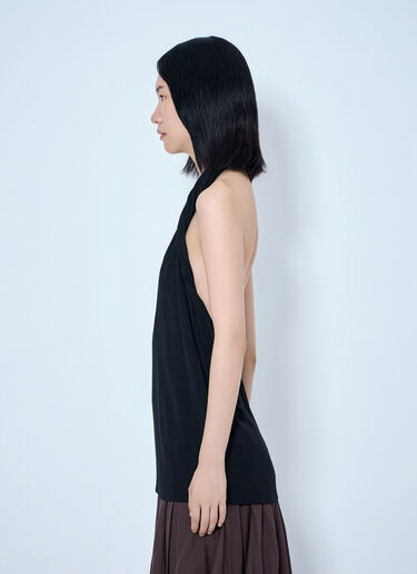 Toteme Twisted Jersey Halter Top Black tot0265007