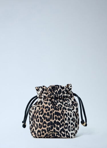 GANNI Printed Pouch Brown gan0263038