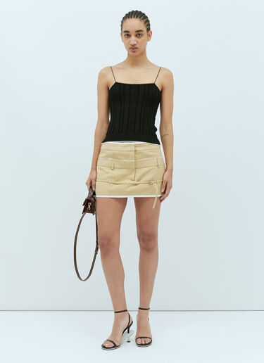 Jacquemus 라 미니 쥐프 카라코 스커트 베이지 jac0254001