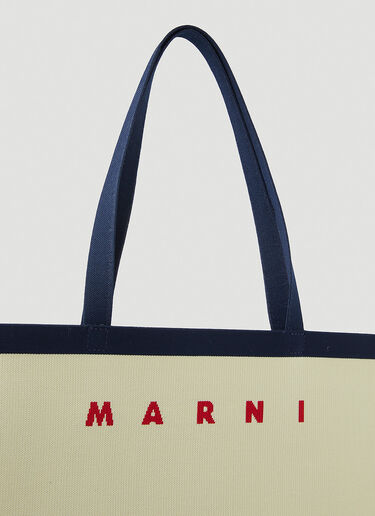 Marni Flat Shopping Tote Bag Cream mni0147037