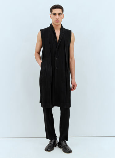 Homme Plissé Issey Miyake 褶裥长裤  黑色 hmp0158009