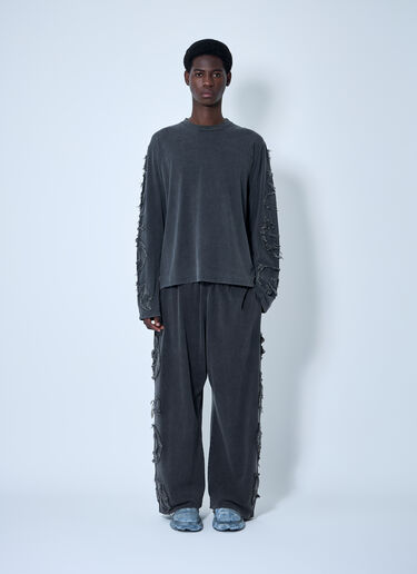 Acne Studios Distressed Logo Motif T-Shirt Black acn0160007