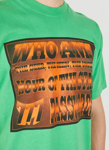 Come Tees Who Am I Raver Tシャツ グリーン com0349002