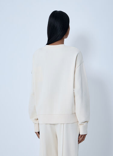 Logo Motif Sweatshirt Moncler Logo Motif Sweatshirt Cream mon0263040