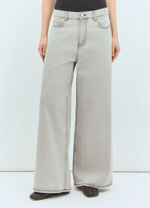 Ganni Future Wide-Leg Jeans Grey gan0258021