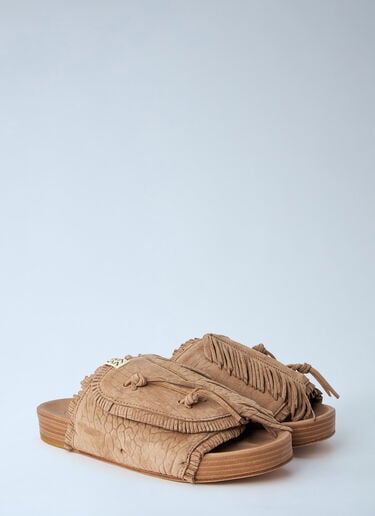 LN-CC® - Visvim: Christo Shaman Folk Sandals - Beige Visvim Christo Shaman Folk Sandals Beige vis0164002