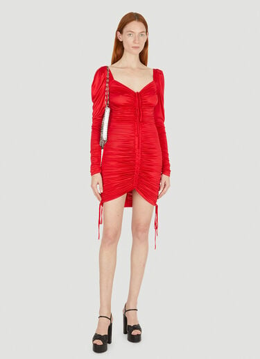 Dolce & Gabbana Ruched Dress Red dol0251017