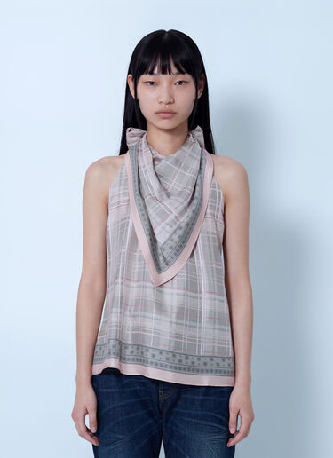 LN-CC® - Acne Studios: Silk Blouse with Scarf - Pink Acne Studios Silk Blouse with Scarf Pink acn0265067