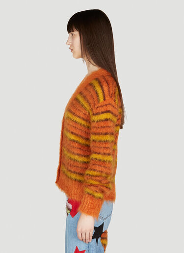 Marni Fuzzy Stripe Cardigan Orange mni0253022