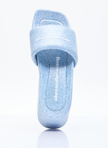 Alexander Wang Trompe L'oeil Denim Float Slides Blue awg0255045