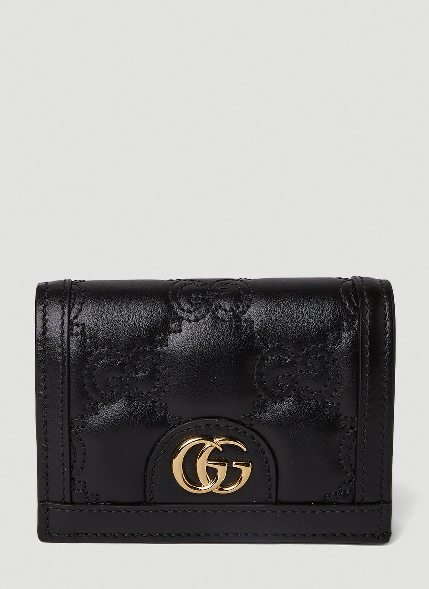 Shop Gucci Gg Matelassé Wallet In Black