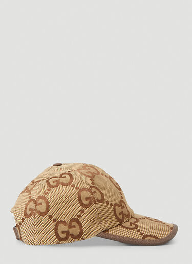 Gucci Beige & Brown Jumbo GG Canvas Baseball Cap