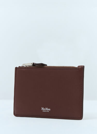 Max Mara Logo Embossed Cardholder Brown max0257051