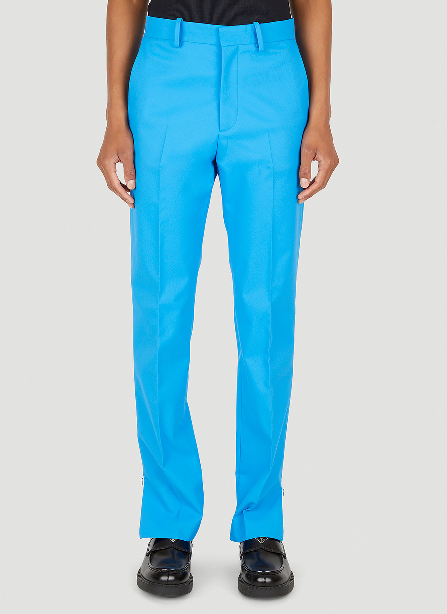 Botter Pleated Wool Formal Pants In Blue