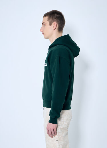 Jacquemus Le Hoodie Zip Up Dark Green jac0160015