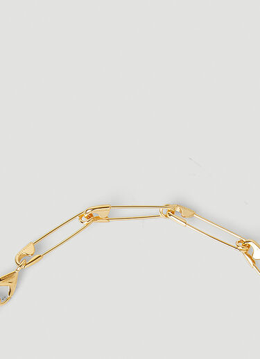 Balenciaga Safety Pin Necklace Gold bal0247124