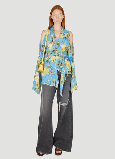 Acne Studios 花朵围裹衬衫 蓝 acn0250043