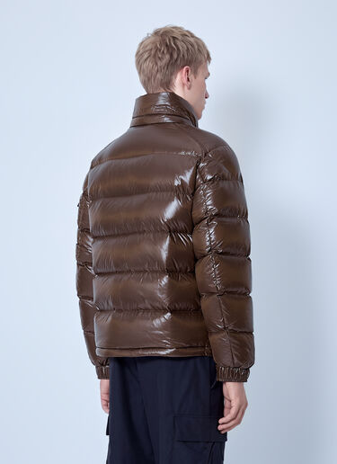 LN-CC® - Moncler: Maya Hooded Short Down Jacket - Brown Moncler Maya Hooded Short Down Jacket Brown mon0166040