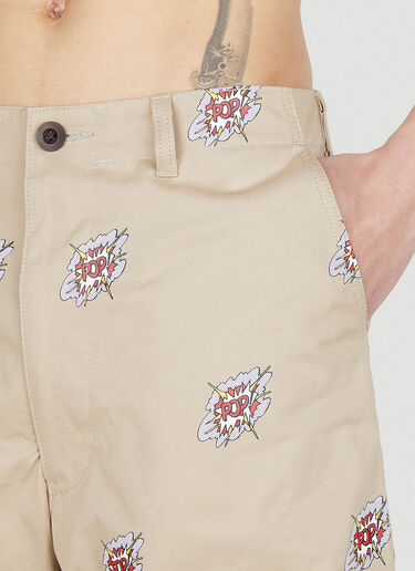 Junya Watanabe Roy Lichtenstein Shorts Beige jwn0152008