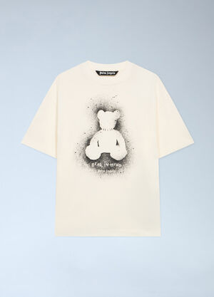 Palm Angels Spray Bear Reg T-Shirt White pma0162004