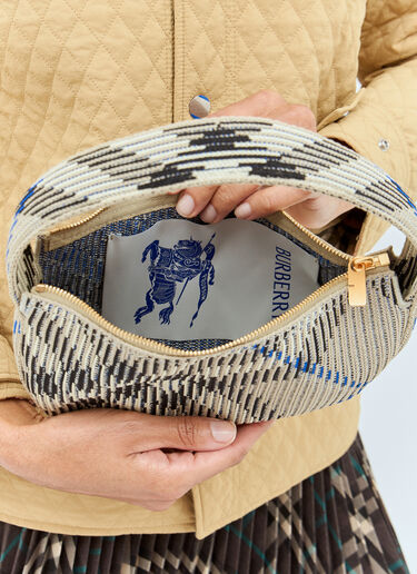 Burberry Check Mini Knitted Shoulder Bag Beige bur0257024