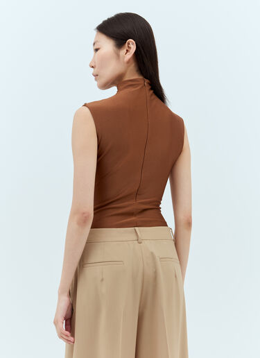 Sportmax 闪亮莱卡连体紧身衣 棕色 spx0257007