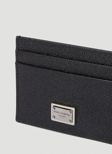 Dolce & Gabbana St Dauphine 徽标铭牌卡夹 黑色 dol0151014