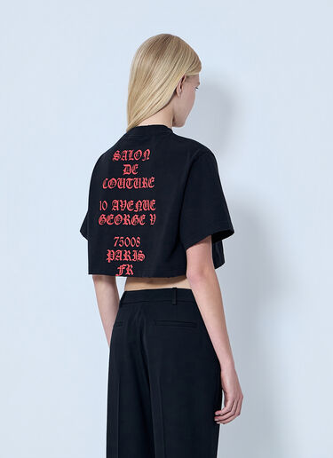 Balenciaga Cropped T-Shirt Black bal0264003
