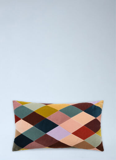 Christina Lundsteen Geometric Velvet Cushion Multicolour wps0691940