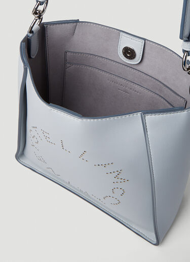 Stella McCartney 천공된 로고 스몰 숄더백 라이트 블루 stm0251026