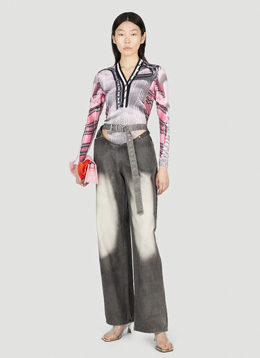 Trompe L'Oeil Cardigan Bodysuit Y/Project x Jean Paul Gaultier Trompe L'Oeil Cardigan Bodysuit Grey jpg0252008