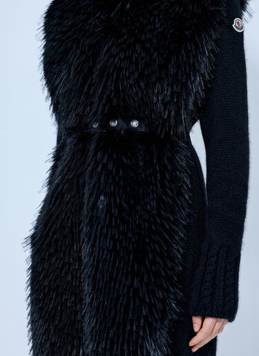 LN-CC® - Moncler: Textured Wool-Blend Coat - Black Moncler Textured Wool-Blend Coat Black mon0266014