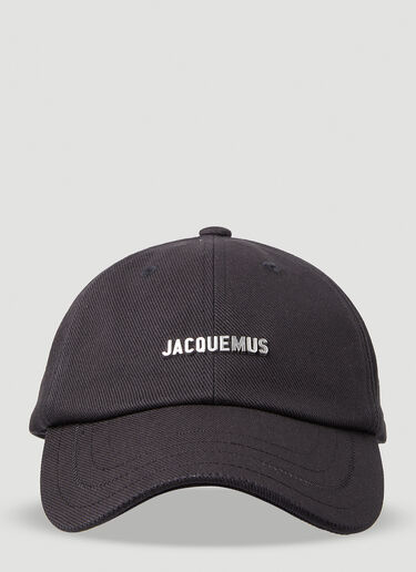 Jacquemus La Casquette Rond Baseball Cap Black jac0350005